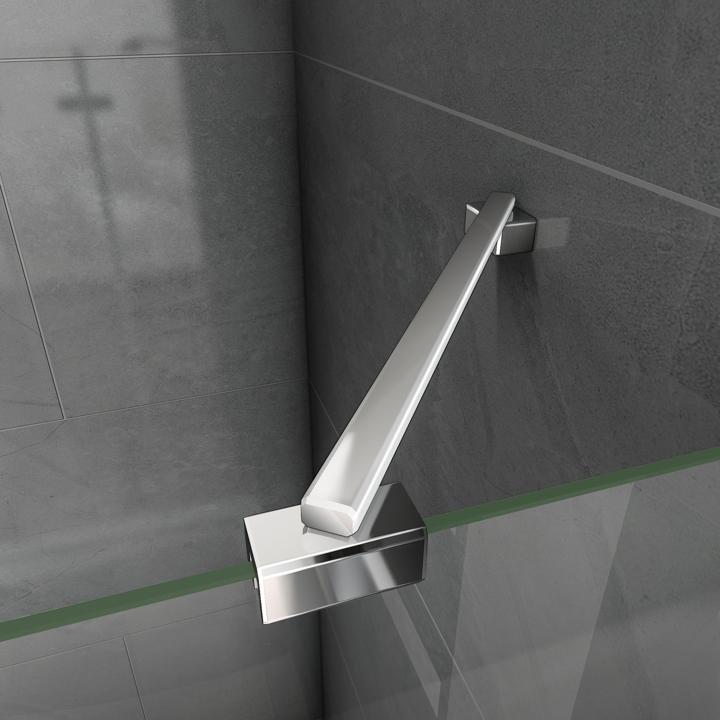 Mamparas de Bañera Biombo Plegable Cristal 6mm 3 veces plegable 100x140cm+Barra