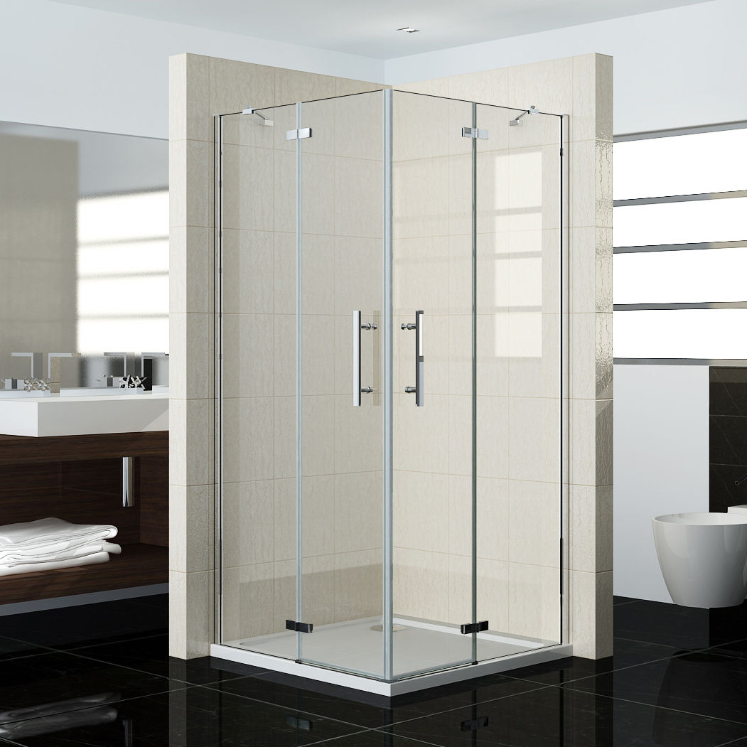 Mamparas Cabina de Ducha cristal 6mm Puerta Abatible de Baño