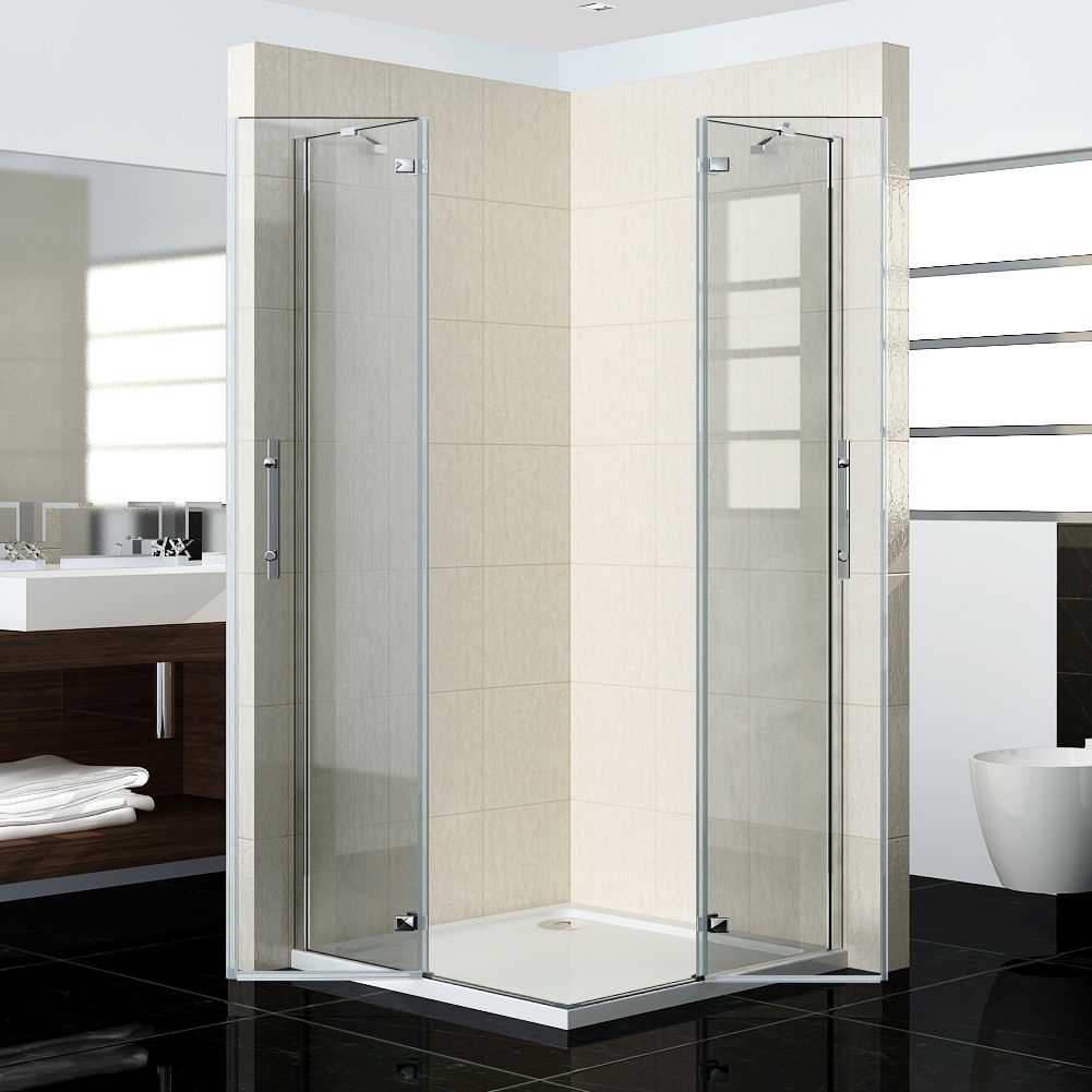 Mamparas Cabina de Ducha cristal 6mm Puerta Abatible de Baño