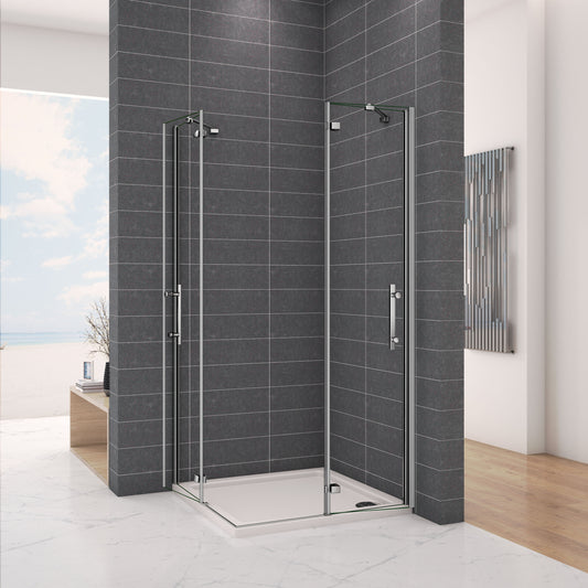 Mamparas Cabina de Ducha cristal 6mm Puerta Abatible de Baño