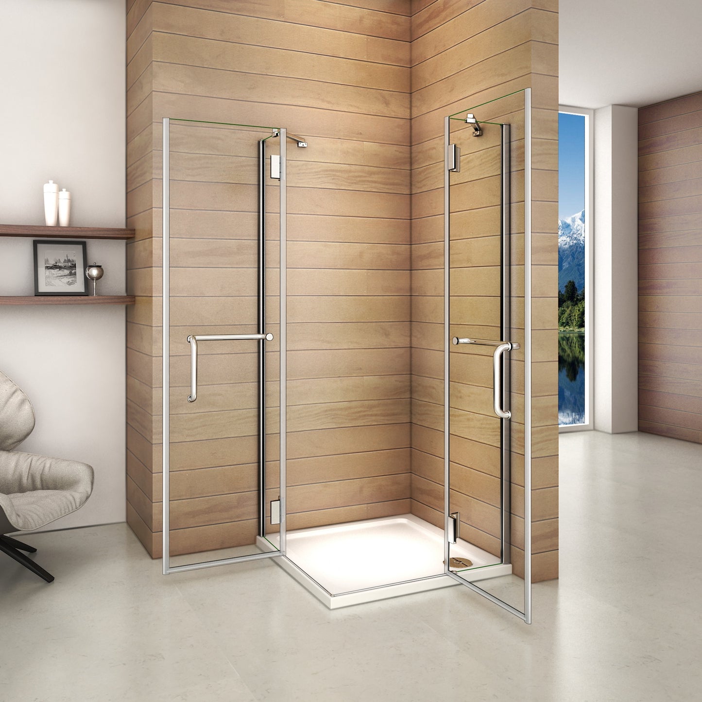 liquidacion Mamparas Cabina de Ducha cristal 8mm Puerta Abatible de Baño