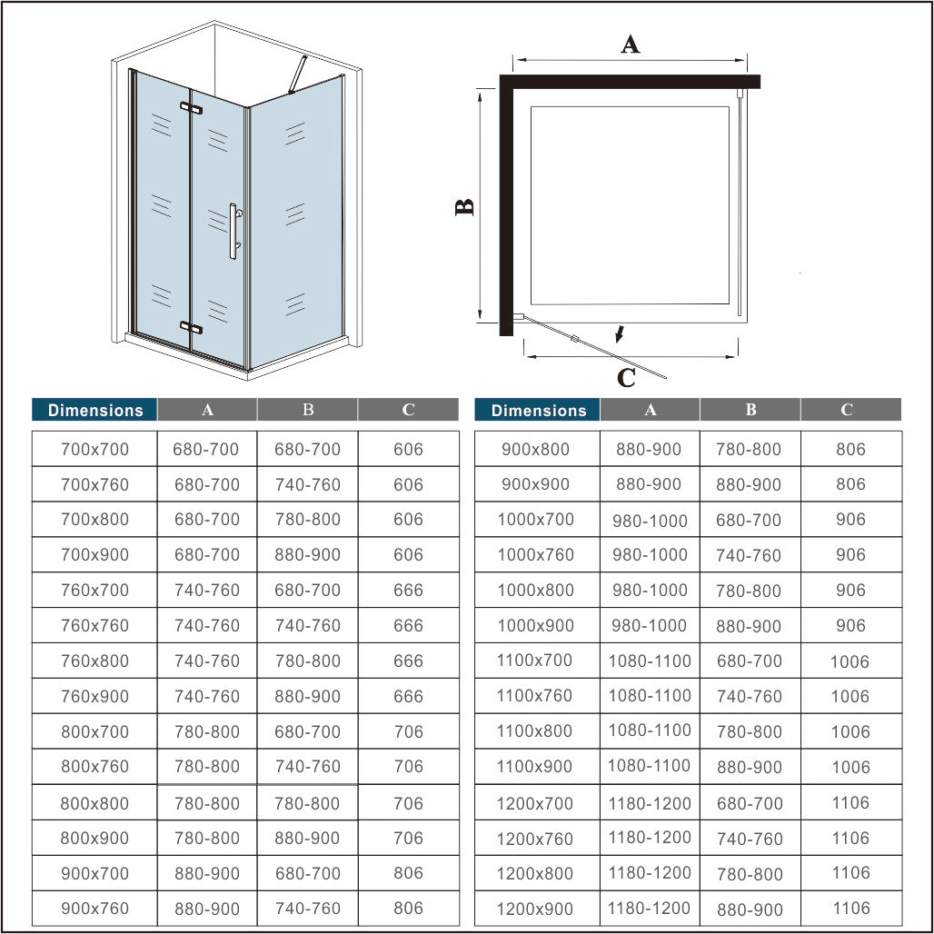 liquidacion Mamparas de Ducha Angular Doble Puerta Plegable 6mm Antical + Plato de Ducha