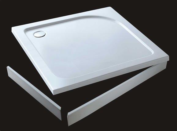 Plato de Ducha Cuadrado con Patas Ajustables y Enmarque | Kit Completo