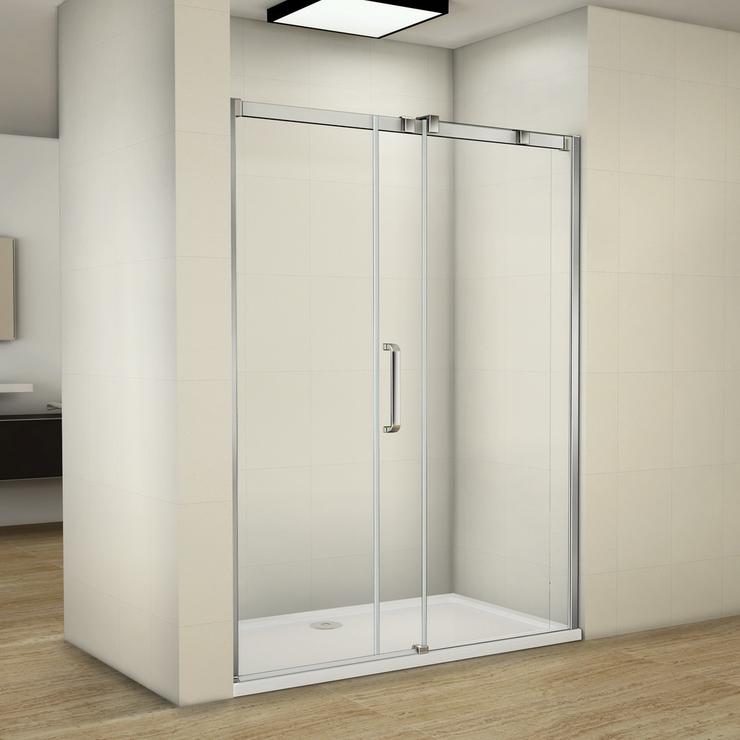 Mamparas de Ducha Puerta Corrediza cristal vidrio templado 8mm Easyclean