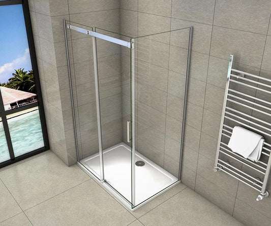 Mamparas de Ducha Corredera Moderna 6mm Cristal Antical