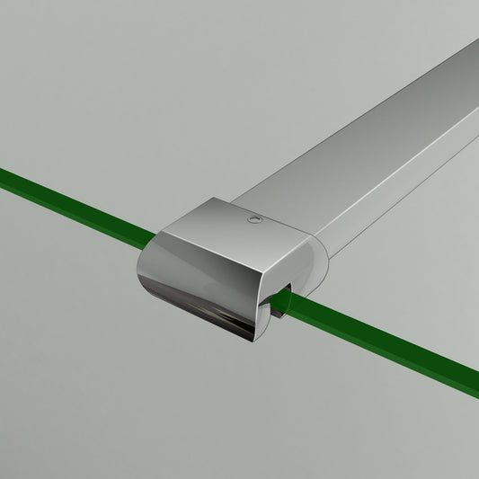 Mamparas de Ducha Panel Fijo Cristal esmerilado Antical 8mm - Barra2 90/140cm