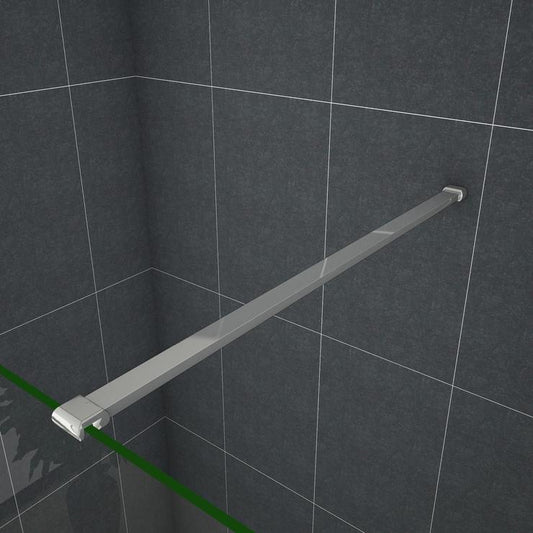 Mamparas ducha Panel Pantalla Fija Vidrio laminado de film seguridad a prueba de explosiciones 8mm - Barra2: 90/140cm