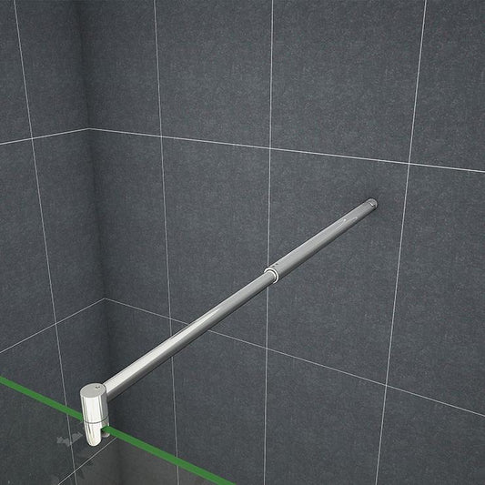 Mamparas ducha Panel Pantalla Fija Vidrio laminado de film seguridad a prueba de explosiones 8mm-Barra 70-120cm