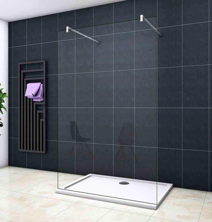 liquidacion Mamparas de Ducha Pantalla Panel Fijo 10mm Antical - Dos Barras de Fijación 90/140cm 157x200cm 140cm