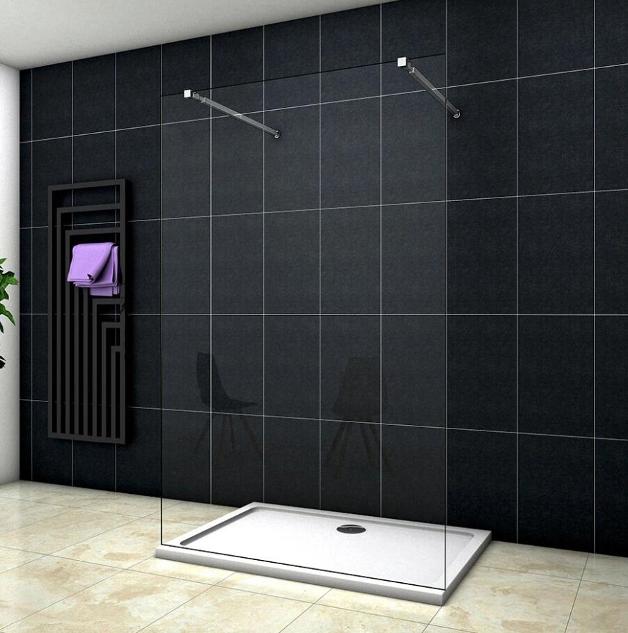 liquidacion Mamparas de Ducha Pantalla Panel Fijo 10mm Antical - Dos Barras de Fijación 73-120cm 127x200cm