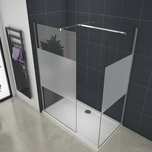 Walk in Doble Mamparas Dos barras 73-120 cm Mampara Fija 80x200cm+120x200cm