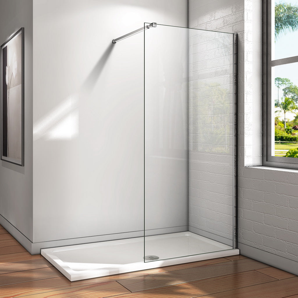 Mamparas ducha Panel Pantalla Fija cristal 10mm templado para baño – Aica  Sanitarios España