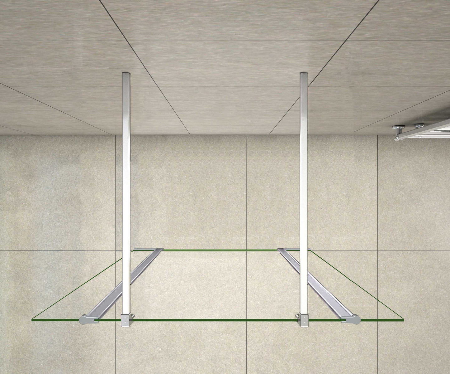 Mamparas de Ducha Panel Fijo con Doble Panel Lateral Abatible 30/40cm, Cristal Templado 8mm Antical con 2 Barras