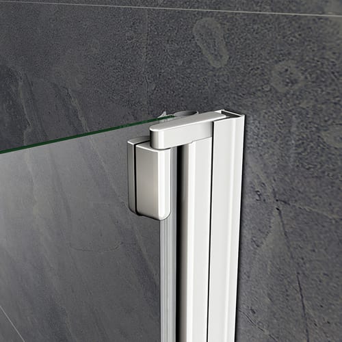 Panel/ pantalla baño 800x1400mm Easyclean Vidrio transparente 90° Pivot