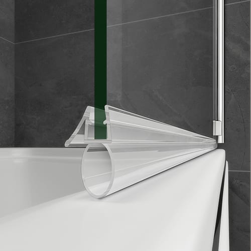Panel/ pantalla baño 800x1400mm Easyclean Vidrio transparente 90° Pivot
