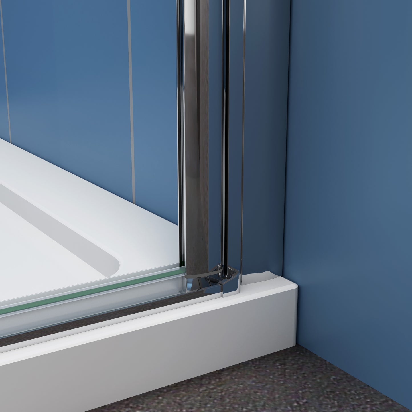 liquidacion Mamparas de Ducha Angular Doble Puerta Plegable 6mm Antical + Plato de Ducha
