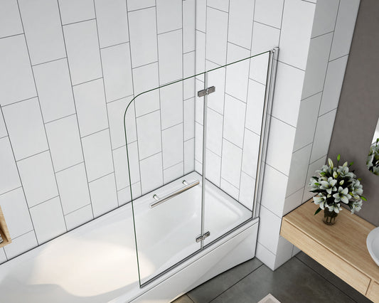 Mampara de Bañera Plegable con Bisagra Cristal Antical 6mm