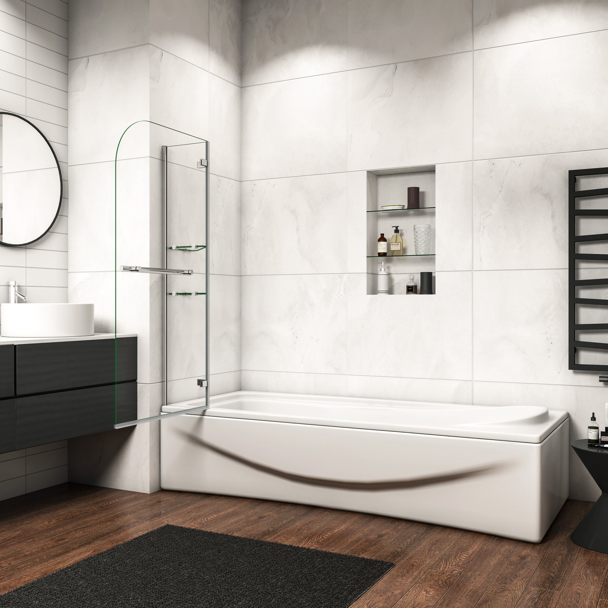 Mamparas Baño Pantalla para Bañera de vidrio templado 5 mm