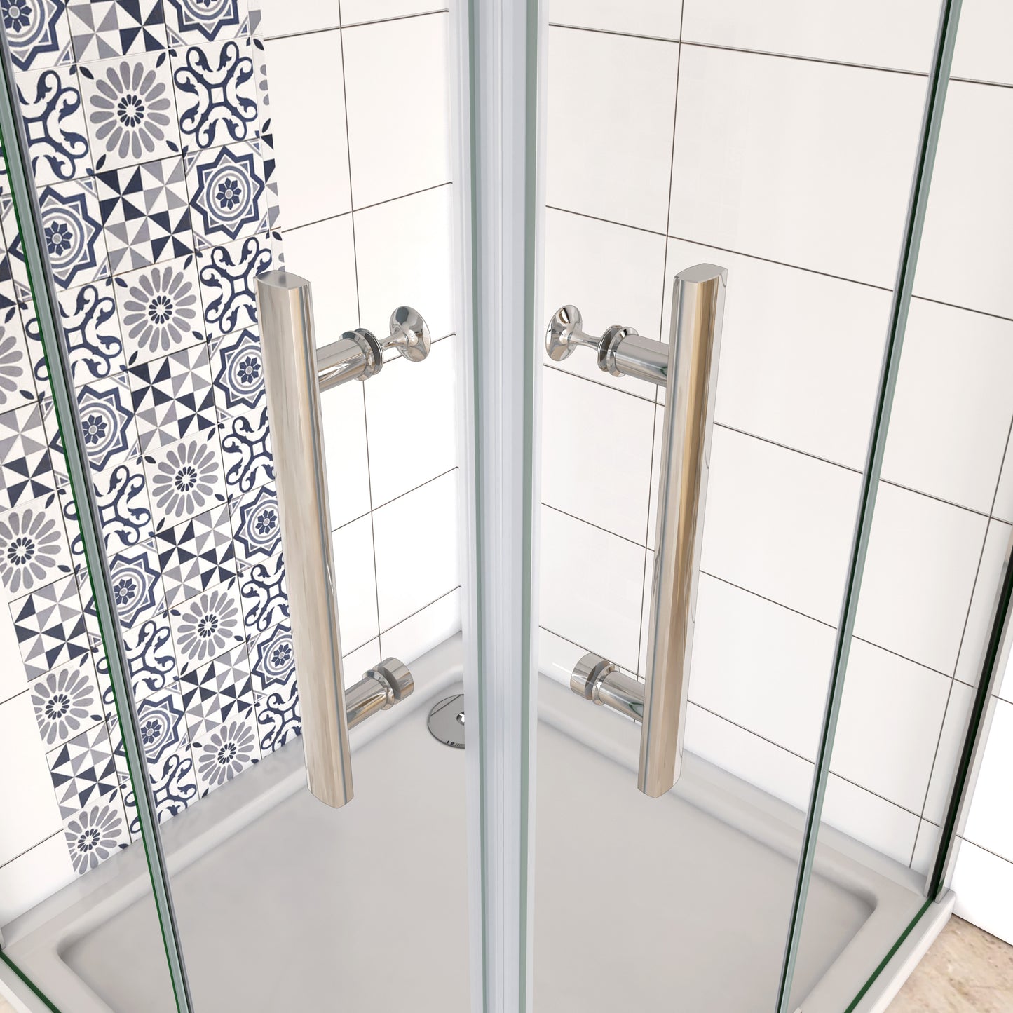 Mamparas Cabina de Ducha cristal 6 mm Puerta Abatible de Baño