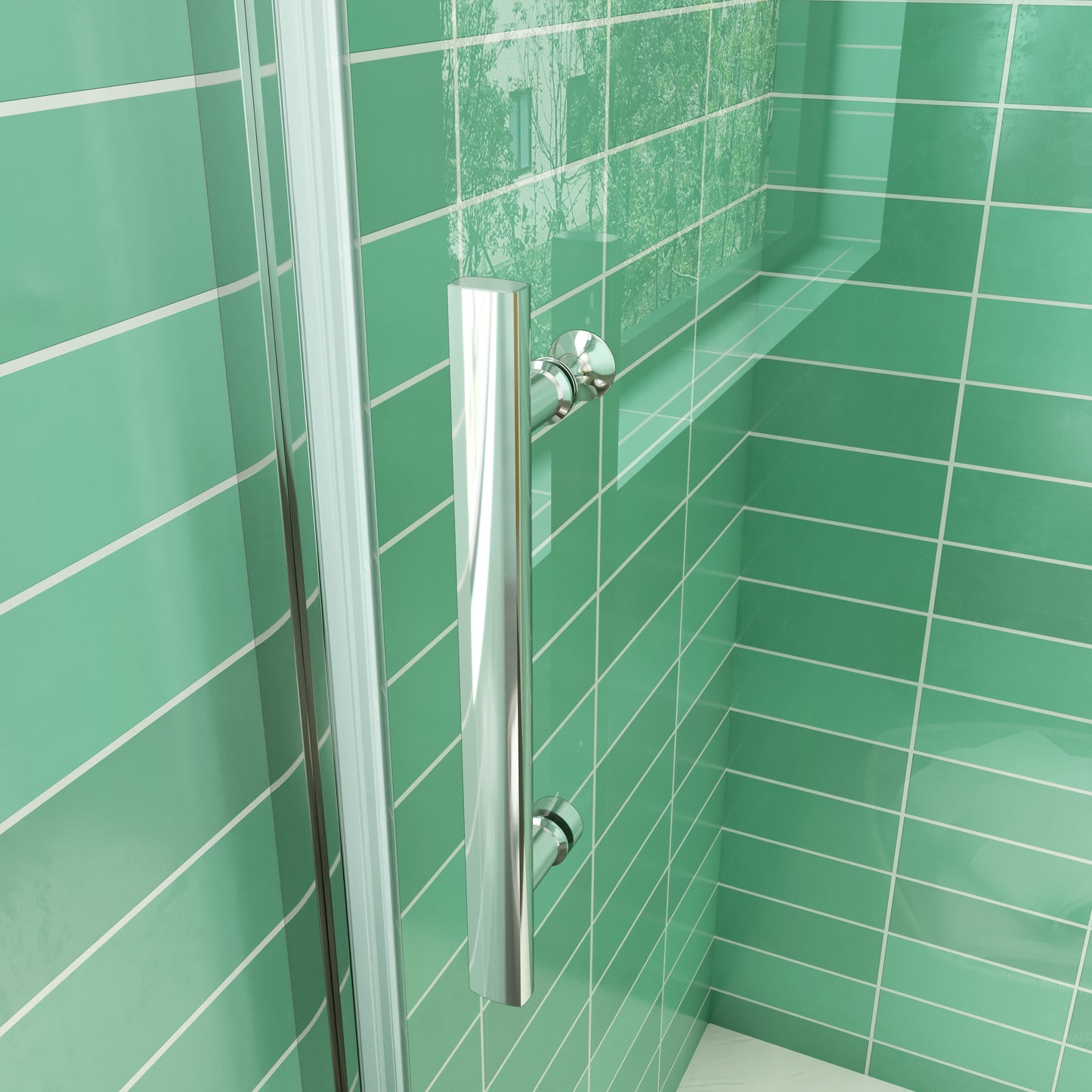Mamparas Puerta Giratoria + Panel Fijo 6mm Pantalla de Ducha para Baño