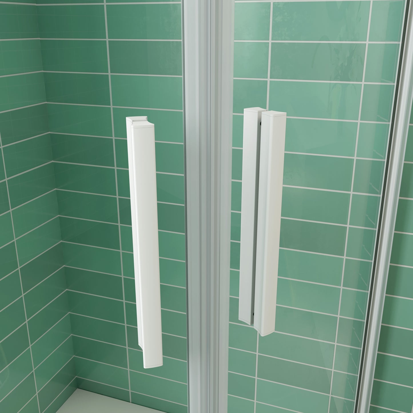 Mamparas Cabina de ducha Semicircular con Puerta Corrediza de 8 ruedas vidrio templado 5mm
