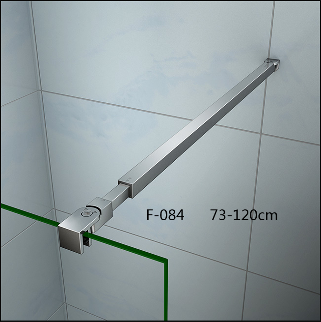 liquidacion Mampara de Ducha italiana Walk -In, Cristal gris con tratamiento antical con barra de soporte
