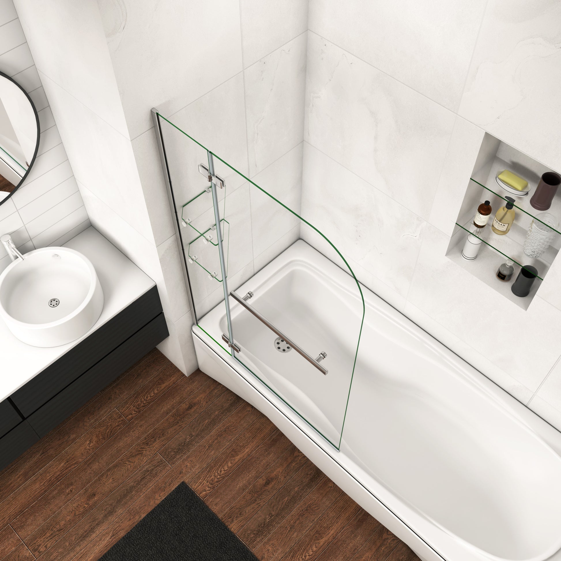 Mamparas Baño Pantalla para Bañera de vidrio templado 5 mm