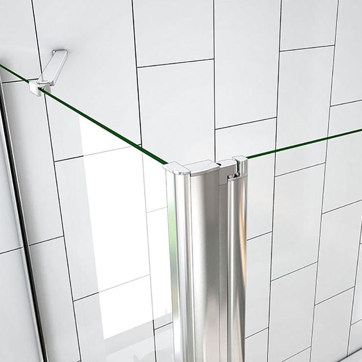 Mamparas de Bañera Cristal Plegable 2 Hojas Pivotante 6mm Antical Con Pantalla Fija