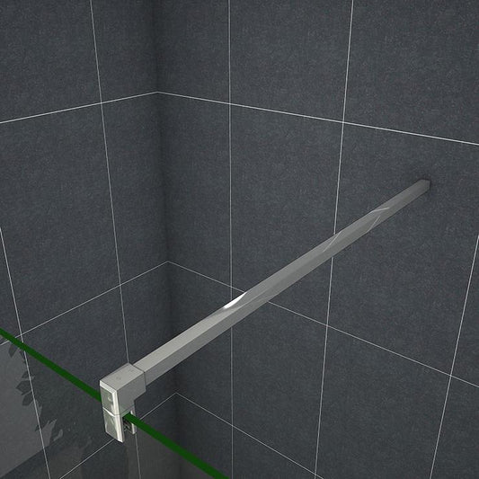 Mamparas ducha Panel Pantalla Fija Vidrio laminado de film seguridad a prueba de explosiciones 8mm - Barra 90/140cm