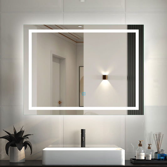 Espejo de baño Aica LED , antivaho, brillo regulable, función memoria, tres temperaturas de color