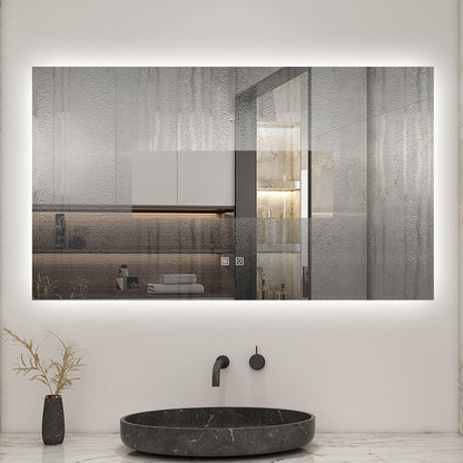 Espejo de baño LED , antivaho, temperatura de tres colores regulable, función memoria