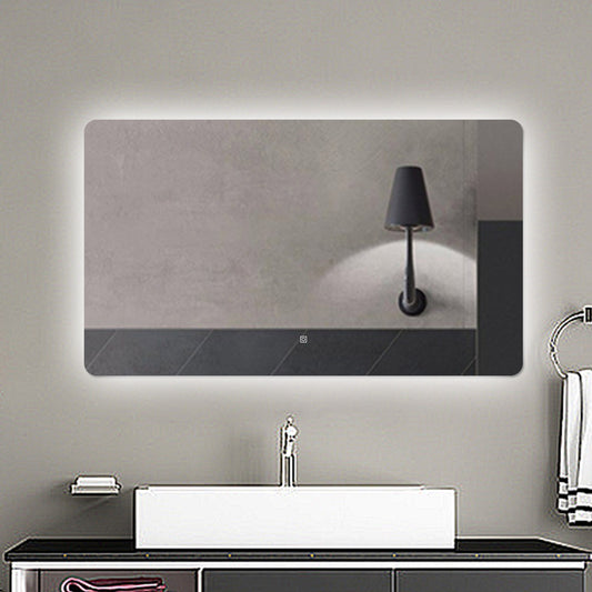 Aica Espejo de baño LED ,luz blanca 6000k,brillo ajustable,colgado horizontal/vertical,interruptor táctil.