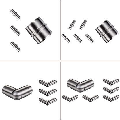 AICA Conector para barandilla de acero inoxidable 304 - Ángulo ajustable, Diámetro 42.2/42,4 mm, para barandillas con 3/5 barras transversales