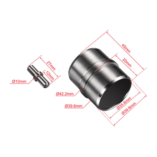 AICA Conector para barandilla de acero inoxidable 304 - Ángulo ajustable, Diámetro 42.2/42,4 mm, para barandillas con 3/5 barras transversales
