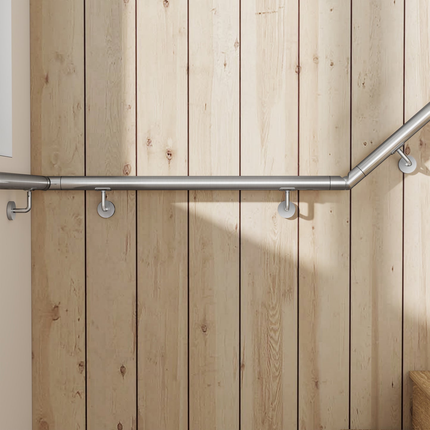 Pasamanos de escalera de acero inoxidable 304 para interior y exterior - 80/100/120/150/180/200 cm