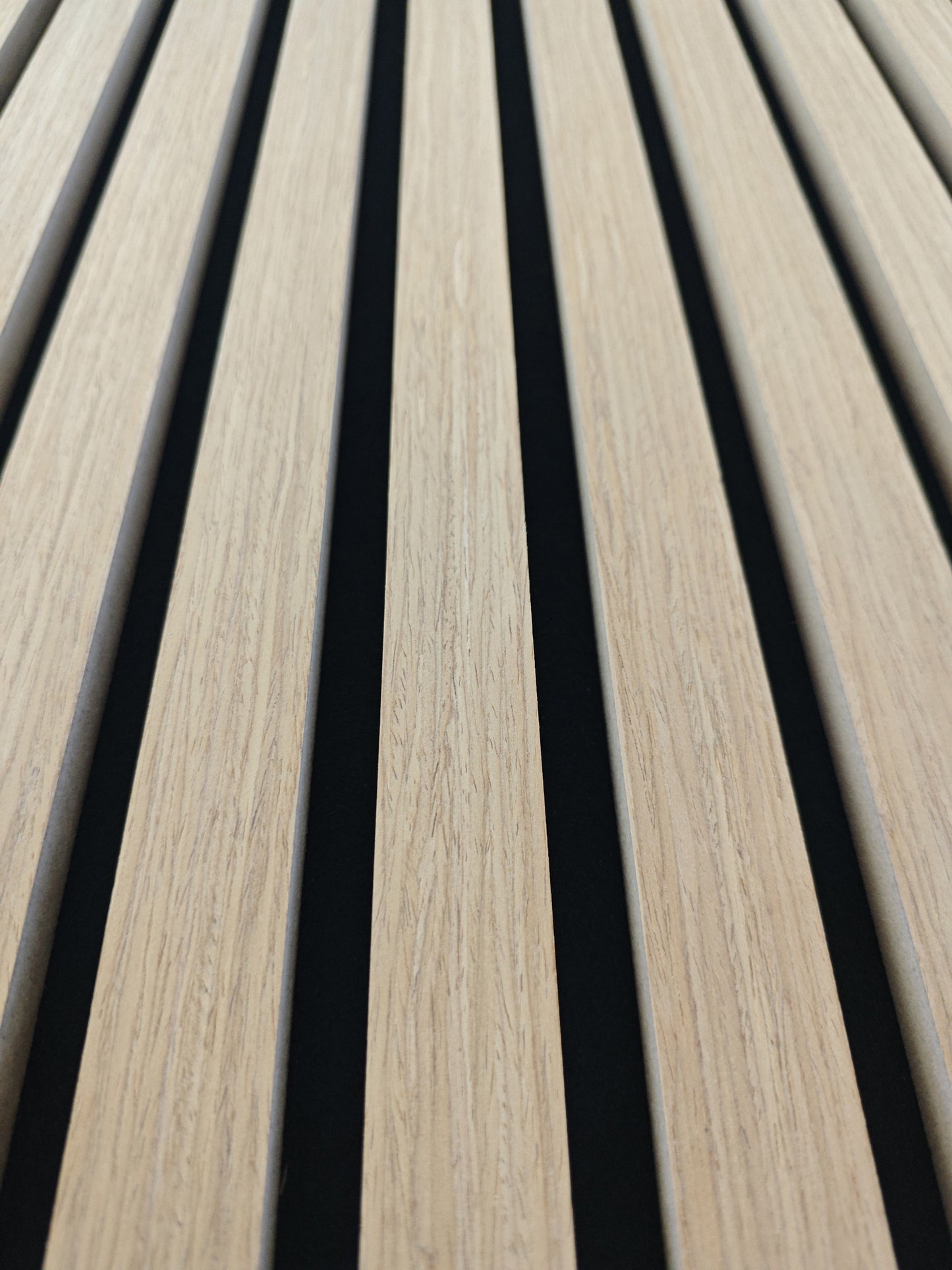 Paneles acústicos decorativos de MDF para paredes - Set de 2/3 Unidades - 260x30 cm - Color roble natural/claro/oscuro/nogal/gris claro