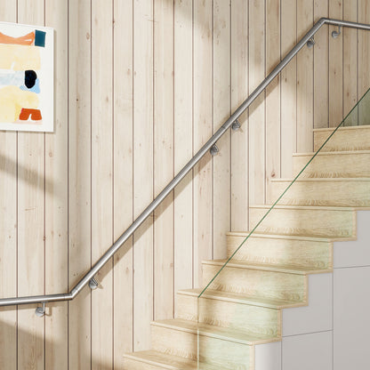 Pasamanos de escalera de acero inoxidable 304 para interior y exterior - 80/100/120/150/180/200 cm