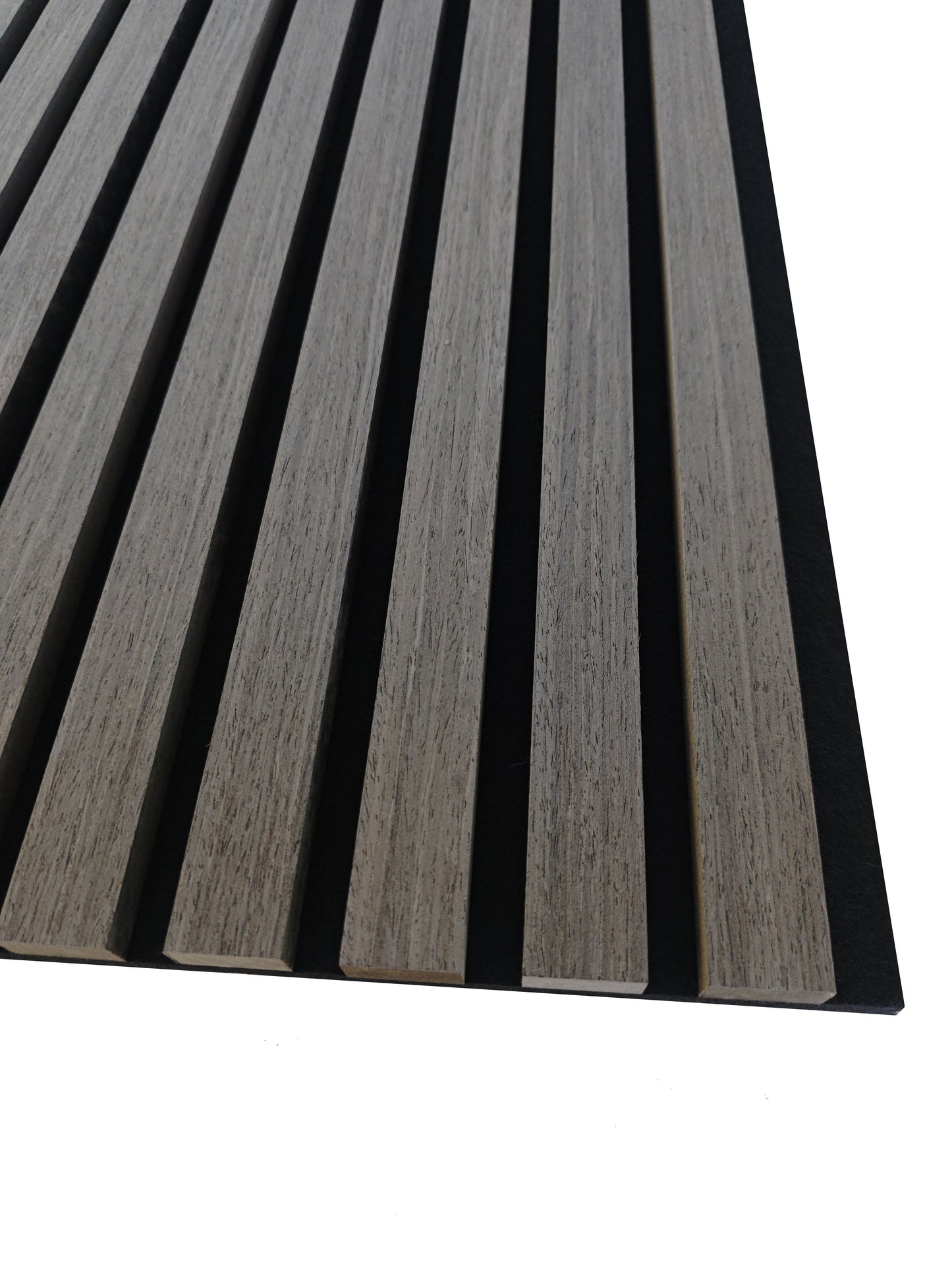 Paneles acústicos decorativos de MDF para paredes - Set de 2/3 Unidades - 260x30 cm - Color roble natural/claro/oscuro/nogal/gris claro