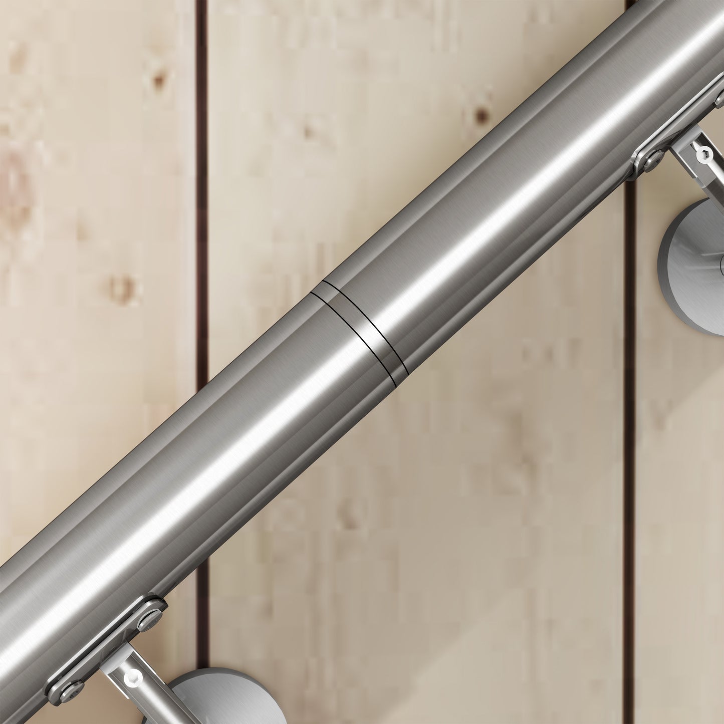 Pasamanos de escalera de acero inoxidable 304 para interior y exterior - 80/100/120/150/180/200 cm