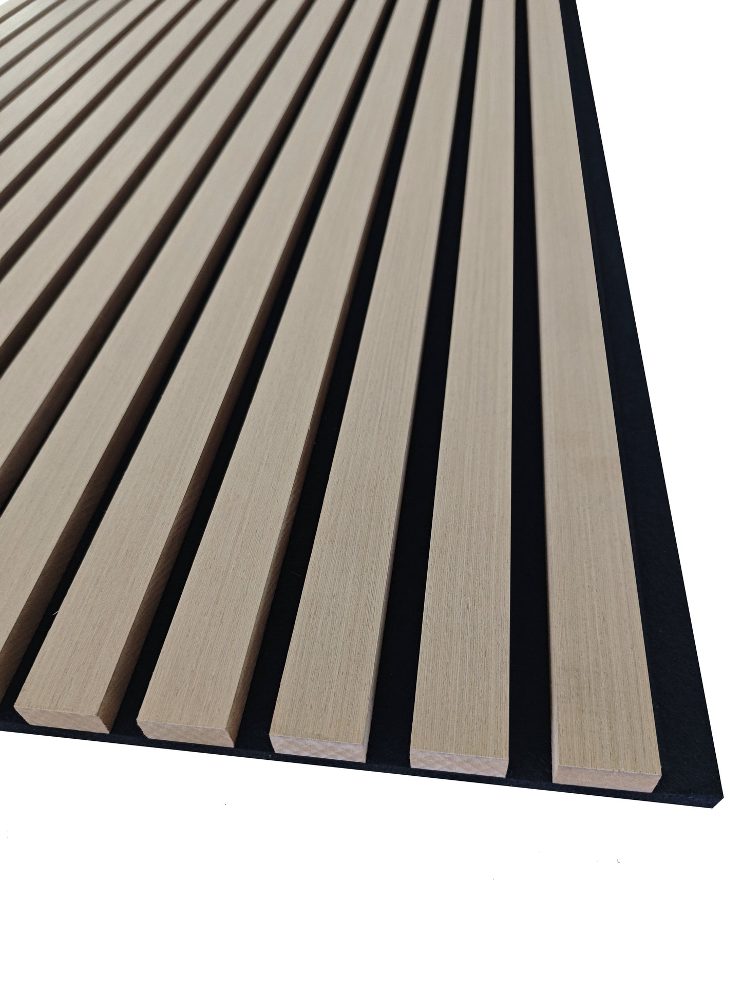 Paneles acústicos decorativos de MDF para paredes - Set de 2/3 Unidades - 240x60 cm - Color roble natural/claro/oscuro/nogal/gris claro