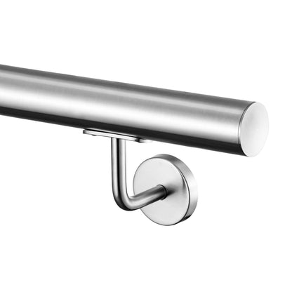 AICA Pasamanos de acero inoxidable 304 cepillado, 80/100/120/150/180/200/220/240 cm, Interior y Exterior#Plata