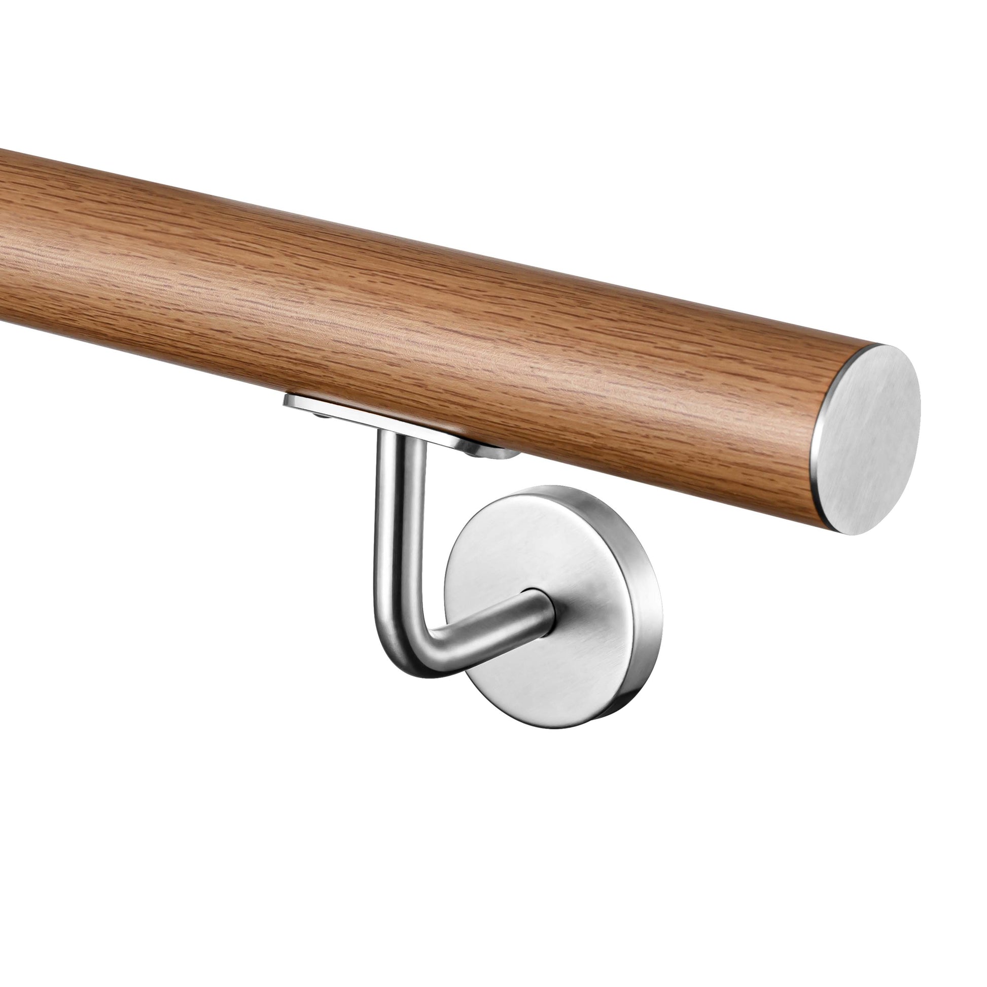 AICA Pasamanos de acero inoxidable 304 cepillado, 80/100/120/150/180/200/220/240 cm, Interior y Exterior#Marrón