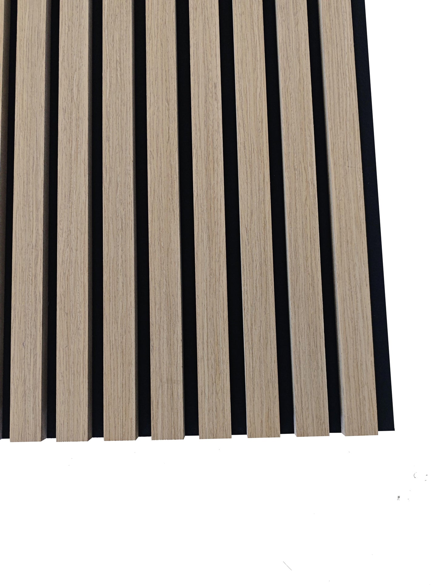 Paneles acústicos decorativos de MDF para paredes - Set de 4 Unidades - 60x60 cm - Color roble claro/Color roble oscuro