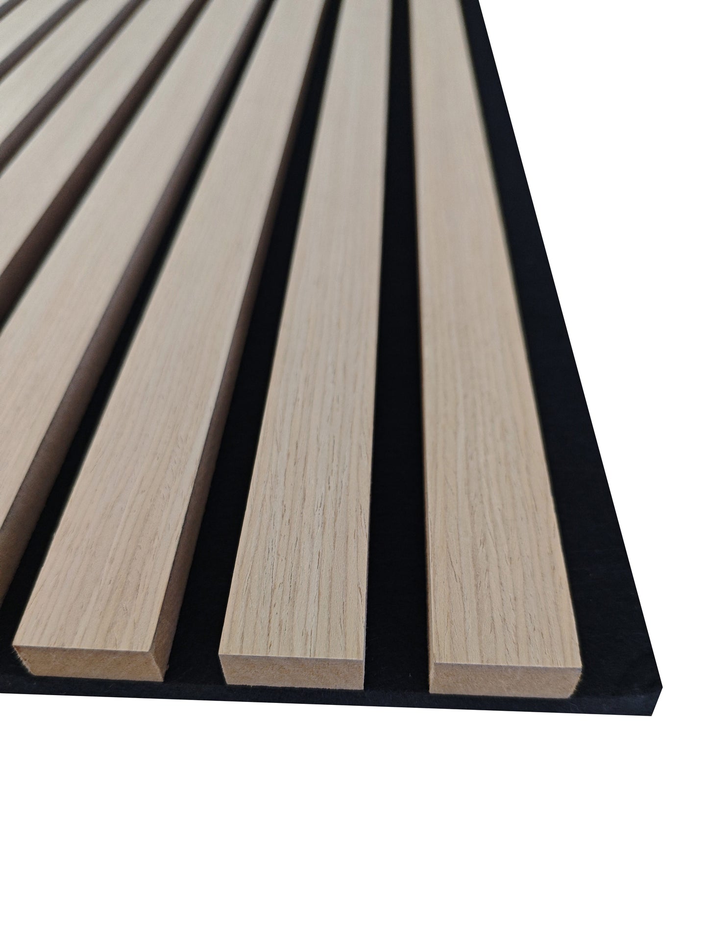 Paneles acústicos decorativos de MDF para paredes - Set de 2/3 Unidades - 260x30 cm - Color roble natural/claro/oscuro/nogal/gris claro