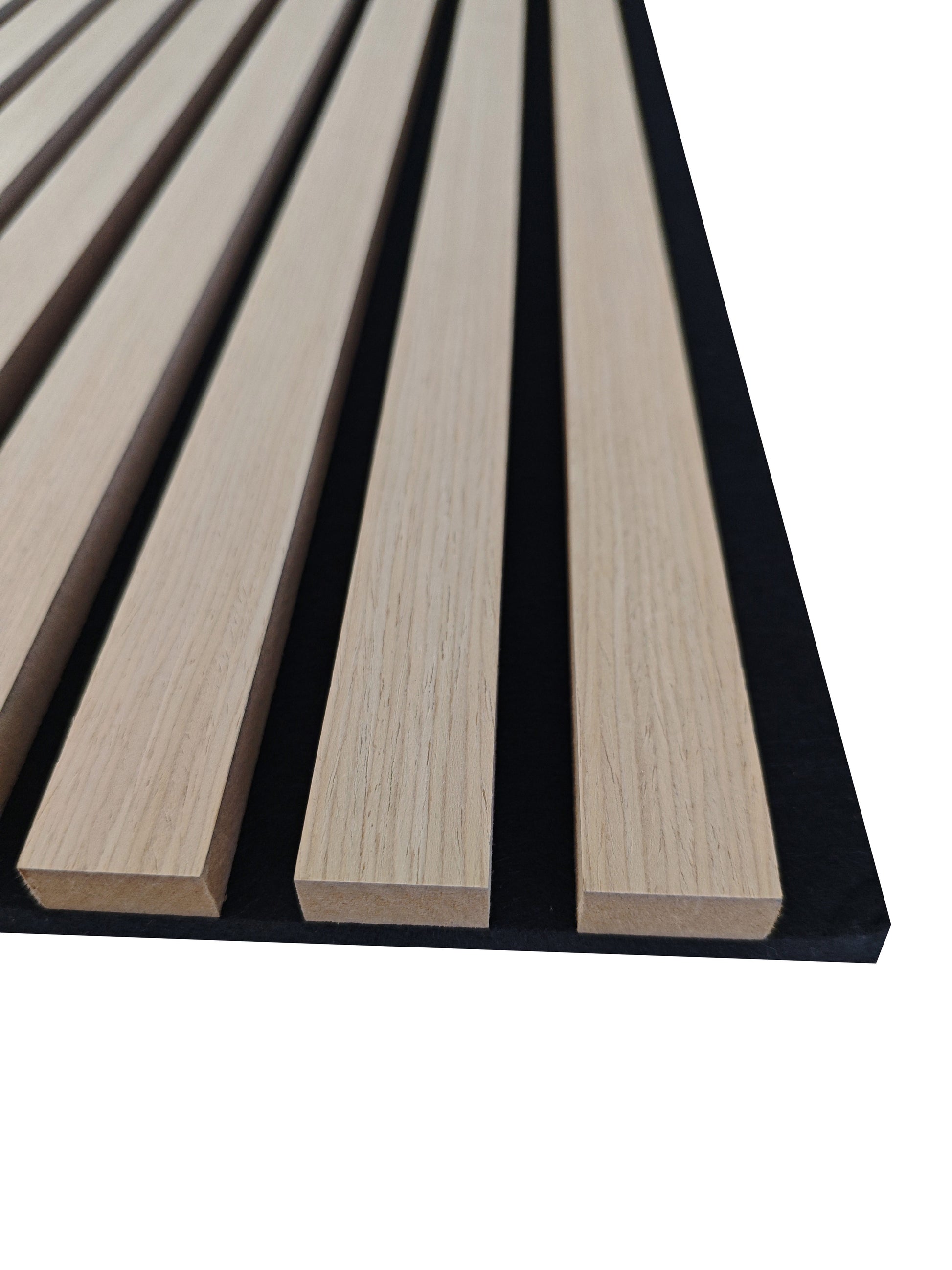 Paneles acústicos decorativos de MDF para paredes - Set de 2/3 Unidades - 260x30 cm - Color roble natural/claro/oscuro/nogal/gris claro