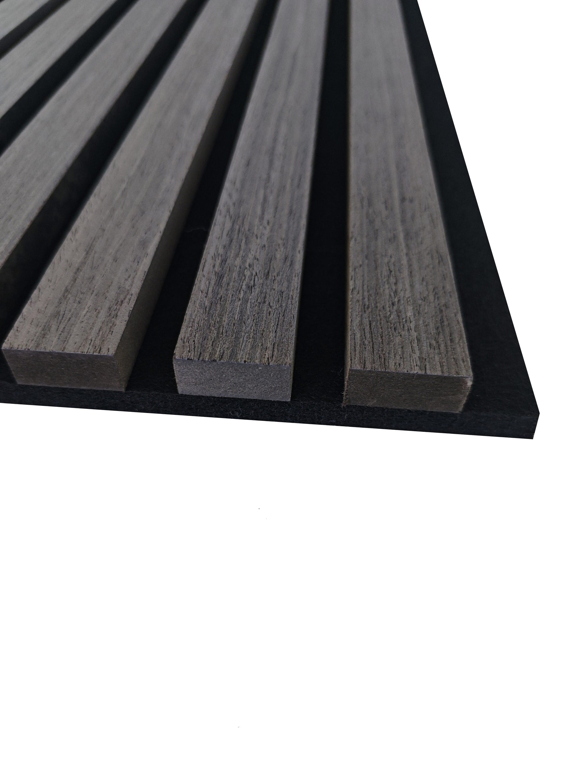 Paneles acústicos decorativos de MDF para paredes - Set de 2/3 Unidades - 260x30 cm - Color roble natural/claro/oscuro/nogal/gris claro