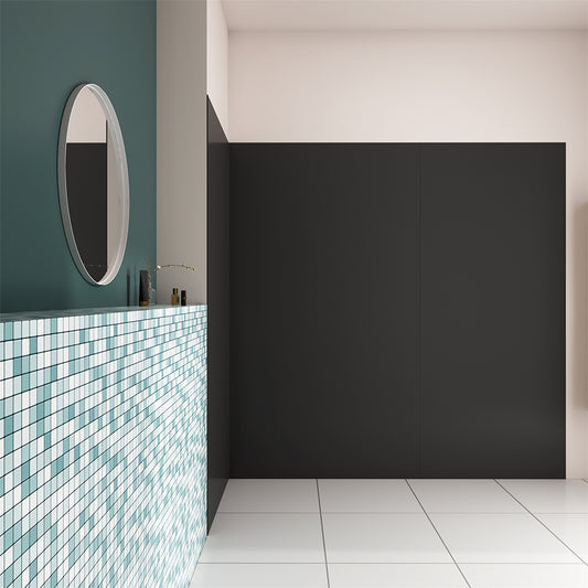 AICA Panel de pared para ducha en Aluminio, Marfil, Revestimiento de paredes , 90/100/120x210cm ACPBMX3
