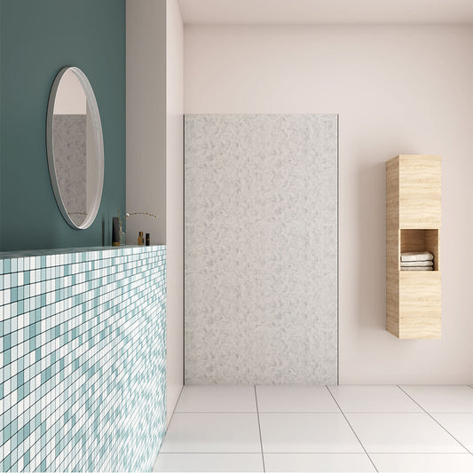 AICA Panel de pared para ducha en Aluminio, color de Hormigón gris, Revestimiento de paredes,90x210cm
