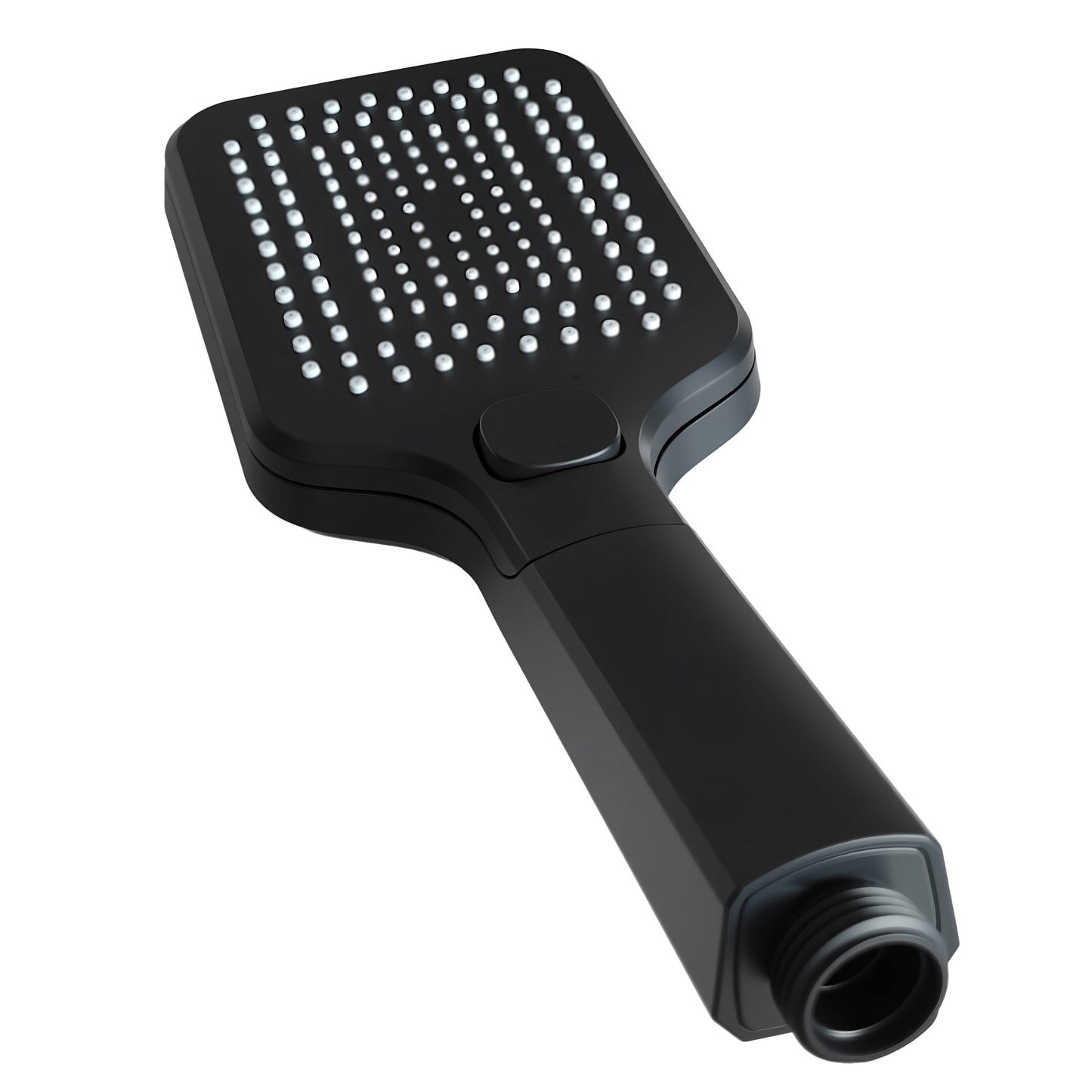 Aica Columna de Ducha con termostato y alcachofa cuadrada 30x30cm rociador superior negro mate barra redonda