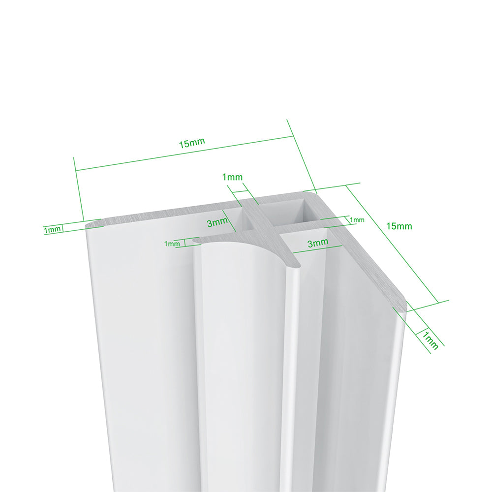 AICA Panel de pared para ducha en Aluminio, Marfil, Revestimiento de paredes , 40/80/90/100/120x210cm ACP-WIPW